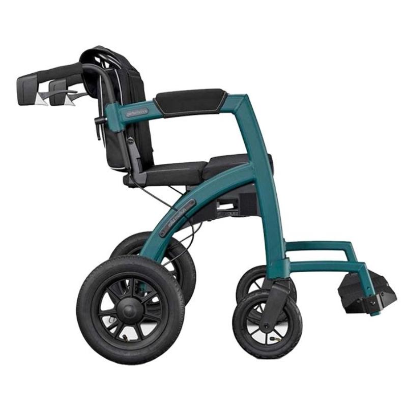 Lichtgewicht Rollator en Rolstoelpakket - Rollz Motion Performance Jungle Green - Hulpmiddeldiscounter.nl