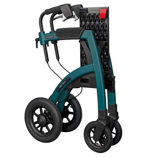 Lichtgewicht Rollator en Rolstoelpakket - Rollz Motion Performance Jungle Green - Hulpmiddeldiscounter.nl