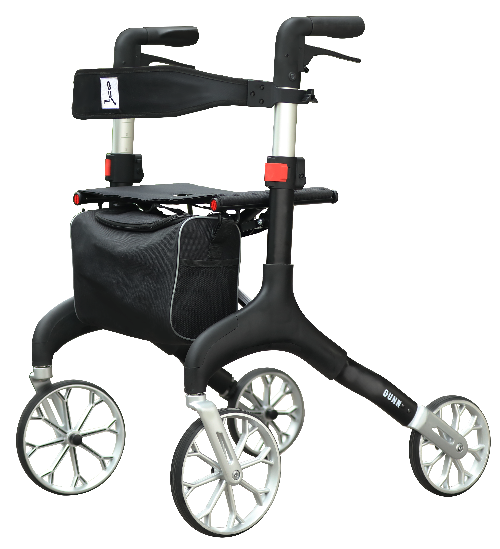 Rollator Manhattan Zwart - Hulpmiddeldiscounter.nl