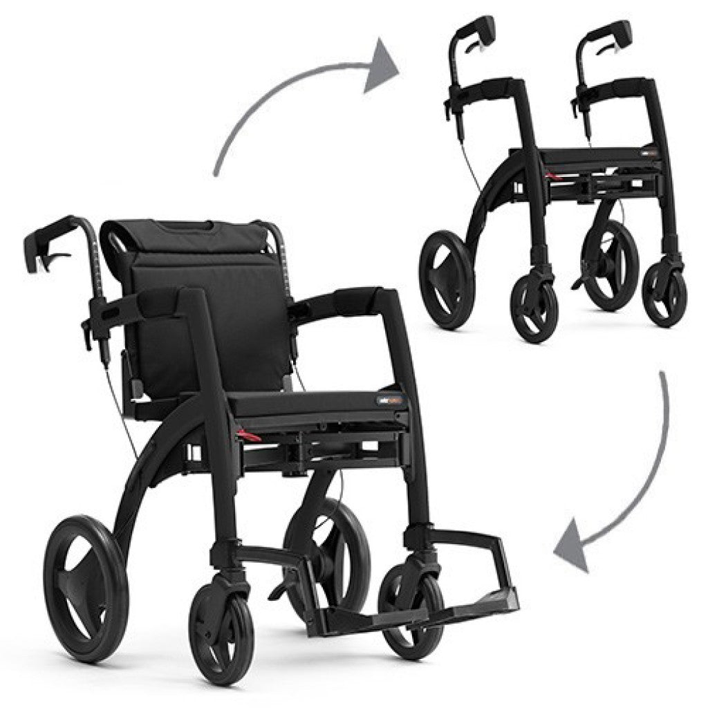 Rollz Motion Mat zwart rollator en rolstoel