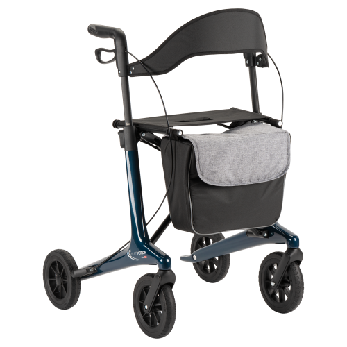 Carbon blauw rollator