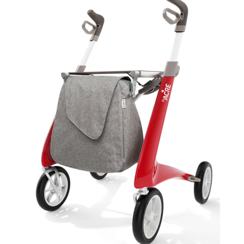 Lichtgewicht carbon rollator Ultralight rood – met weekendtas {{ variant_name }} {{ option1 }} {{ option2 }} kopen bij Hulpmiddeldiscounter