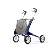Lichtgewicht Carbon rollator Ultralight Blauw- Met Weekend tas (Large) {{ variant_name }} {{ option1 }} {{ option2 }} kopen bij Hulpmiddeldiscounter