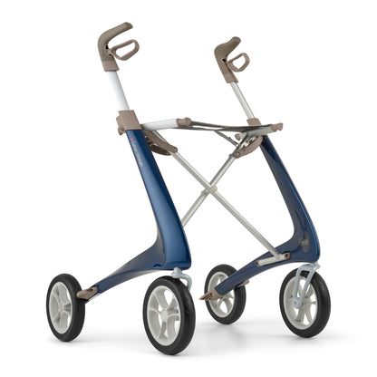 Lichtgewicht rollator carbon-ultralight wit met organiser bag