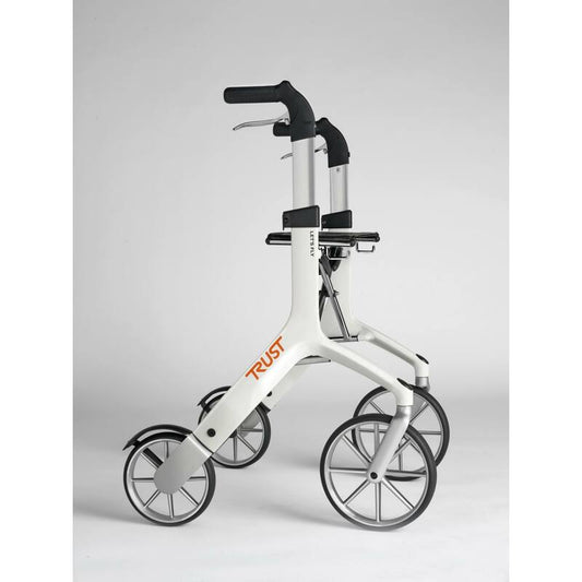 Lichtgewicht Rollator Let's Fly Out , Wit, Met Tasje - Hulpmiddeldiscounter.nl