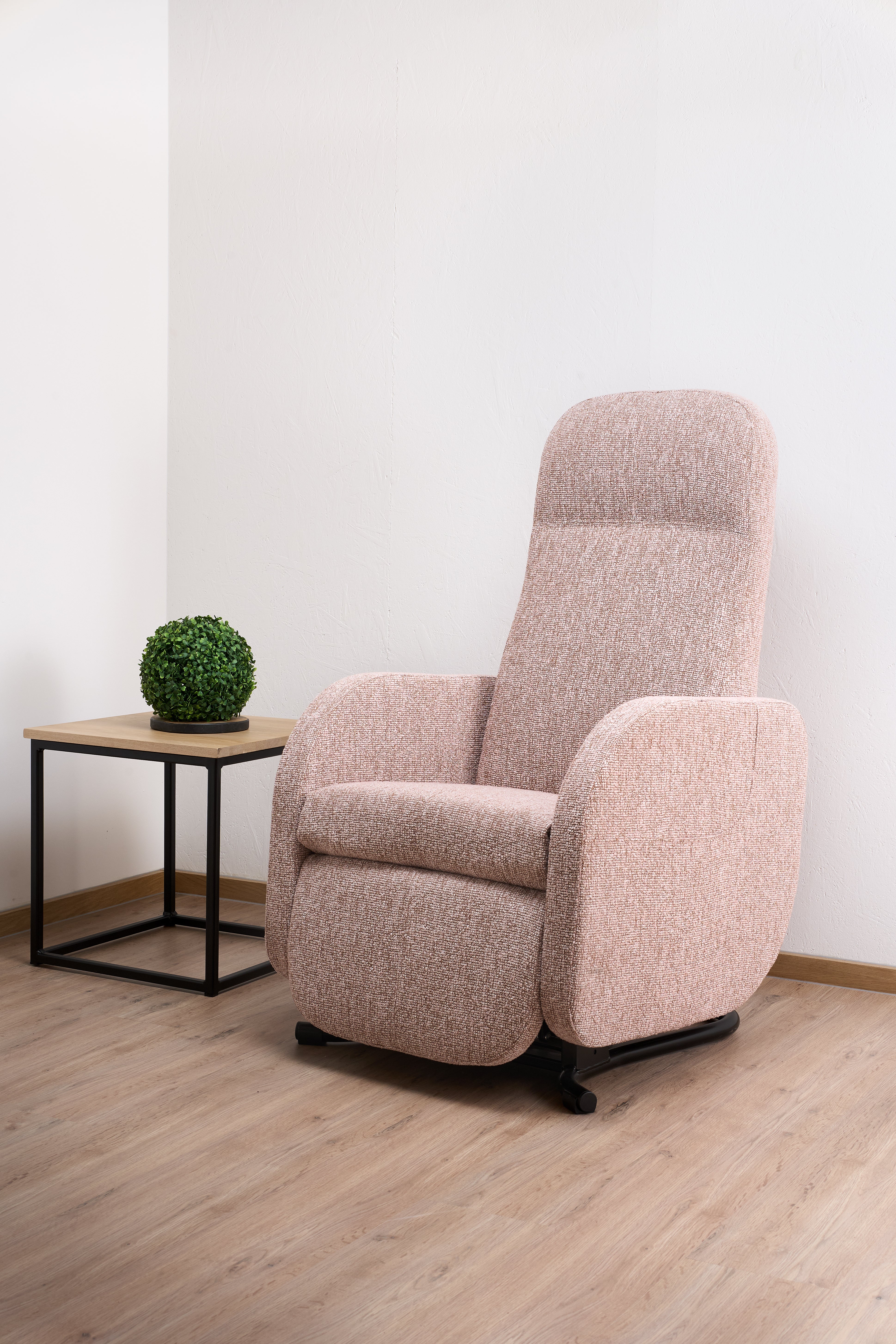 Beemster Beige Stehstühle – luxuriöser elektrischer Sessel mit Doppelmotor – 2er-Set 