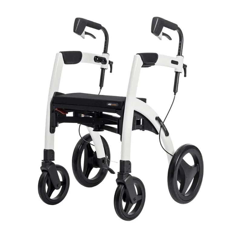 Lichtgewicht Rollator Rollz Motion 2 - 3-in-1 Rollator en Rolstoel - Pebble White {{ variant_name }} {{ option1 }} {{ option2 }} kopen bij Hulpmiddeldiscounter
