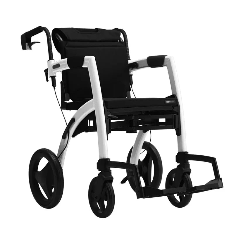 Lichtgewicht Rollator Rollz Motion 2 - 3-in-1 Rollator en Rolstoel - Pebble White {{ variant_name }} {{ option1 }} {{ option2 }} kopen bij Hulpmiddeldiscounter