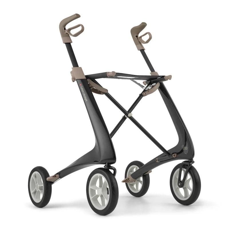 Lichtgewicht carbon rollator 4,8 kg – byACRE Carbon Ultralight met weekendtas