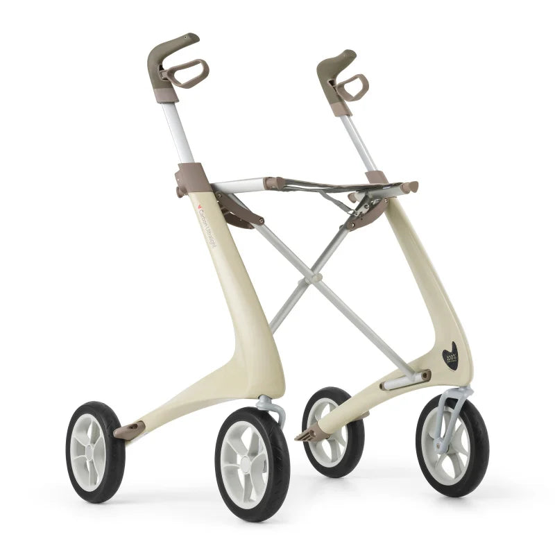 Lichtgewicht carbon rollator 4,8 kg – byACRE Carbon Ultralight met organiser tas