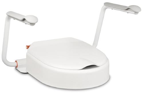 toiletverhoger vast met armleuning - hoogte 10 cm-Hi Loo - Hulpmiddeldiscounter.nl